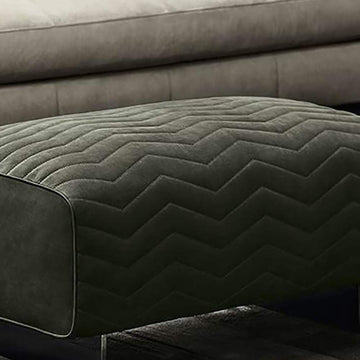 43" Modern Green Leath-Aire Ottoman Footstool-Richsoul-Furniture,Living Room Furniture,Ottomans & Benches